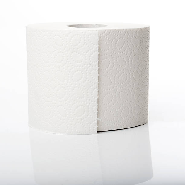 istock Roll of toilet paper with reflection 160297081