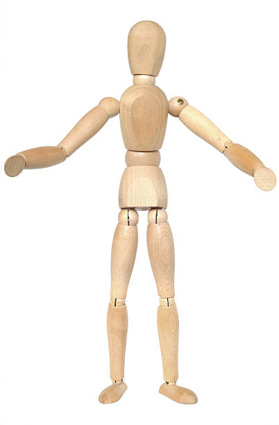 istock Wooden dummy with open arms. 160297407