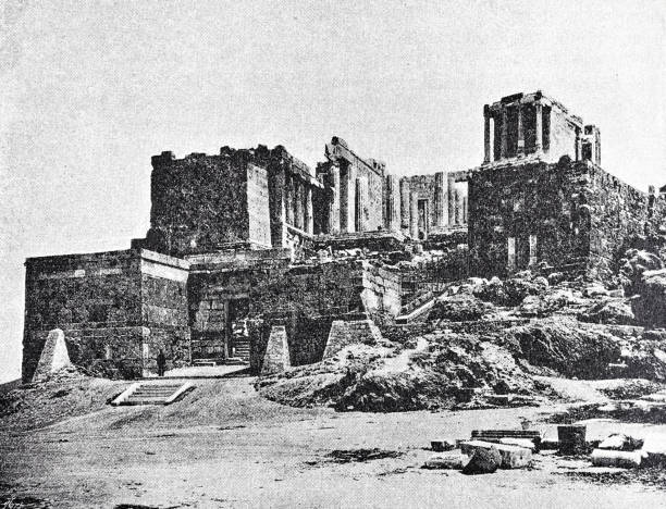 istock Prophylaea gate, monumental and representative gateway to the holy district of the Acropolis of Athens 1602974382