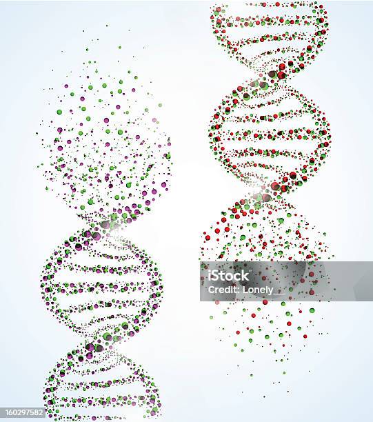 Molecola Di Dna - Immagini vettoriali stock e altre immagini di Danneggiato - Danneggiato, DNA, Ricerca genetica