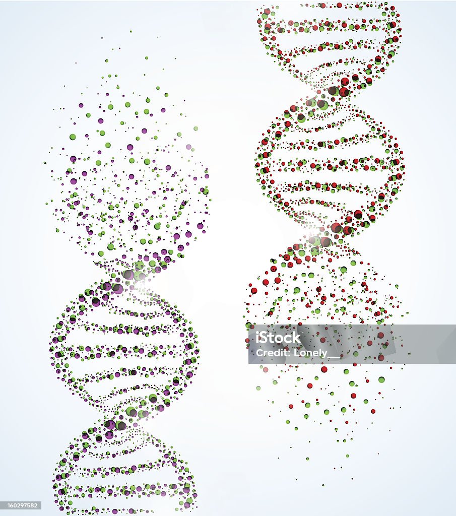 Molécula de DNA - Vetor de Danificado royalty-free