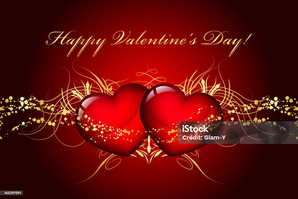 Happy Valentines Day card Vector Happy Valentines Day card with hearts (Eps 10 +transparency effects used) Abstract stock vector