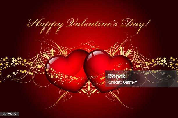 Happy Valentines Day Card Stock Illustration - Download Image Now - Abstract, Border - Frame, Clip Art