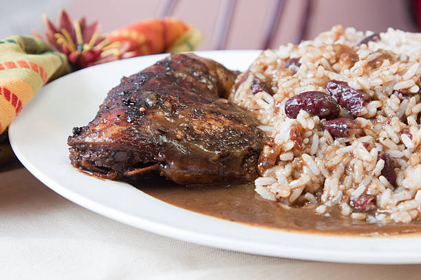 istock Jerk Chicken with Rice - Caribbean Style 160298081