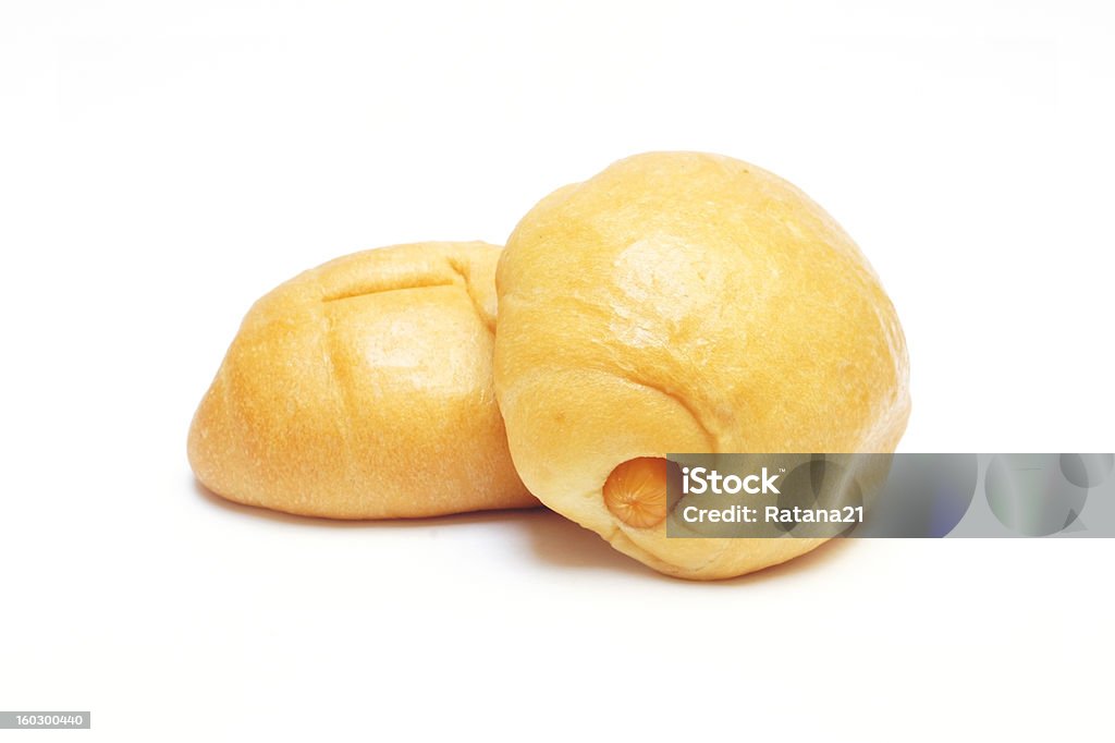 Pão Frango Salsicha - Royalty-free Branco Foto de stock