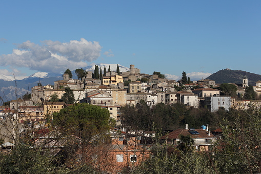Pico,Italy - January 24, 2023: panorama of the town of Pico in Ciociaria
