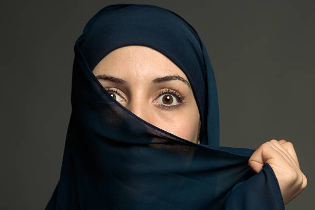 istock Woman with religious veil, looking surprised 160303203