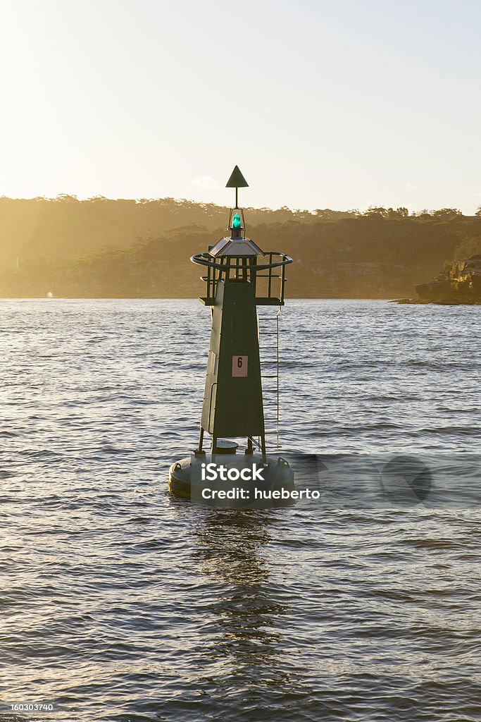 Bóia flutuante no porto de Sydney - Foto de stock de Austrália royalty-free