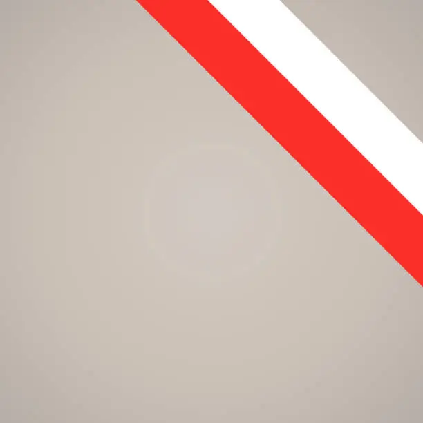 Vector illustration of Corner ribbon flag of Poland, Thuringia and Tyrol