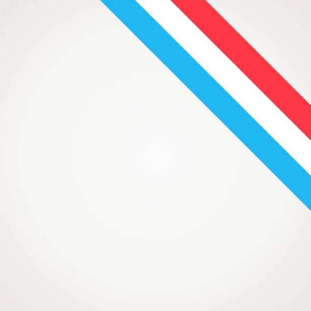 Vector illustration of Corner ribbon flag of Luxembourg
