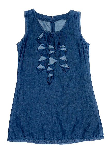 istock denim dress with a frill 160304841