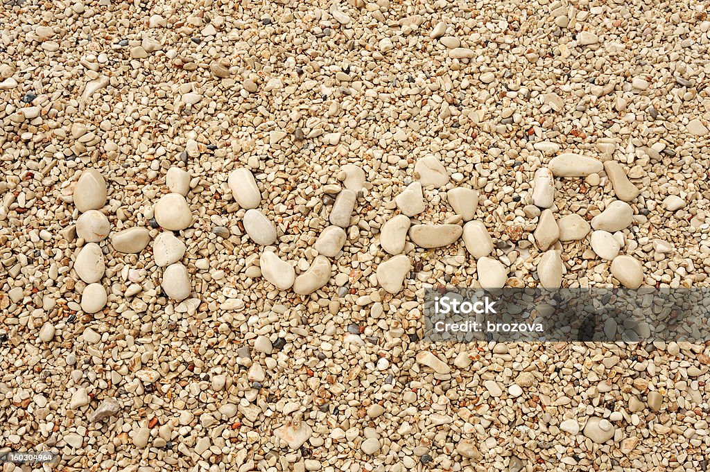 Insel Hvar Wort aus Kiesel, authentische Bild-Hvar's beach - Lizenzfrei Adriatisches Meer Stock-Foto