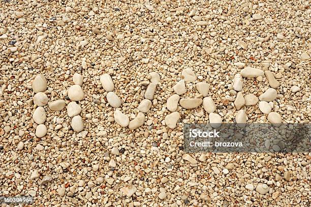 Insel Hvar Wort Aus Kiesel Authentische Bildhvars Beach Stockfoto und mehr Bilder von Adriatisches Meer