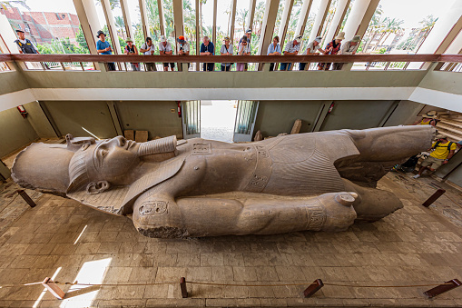 The Colossus of Ramses II, a monumental statue, serves as the centerpiece attraction at the Memphis Museum. This awe-inspiring sculpture depicts the powerful pharaoh Ramses II, known for his military conquests and grand building projects. The statue's massive size and intricate detailing highlight the skilled craftsmanship of ancient Egypt. Housed within the museum, the Colossus offers a tangible connection to the past, allowing visitors to marvel at the artistic achievements and historical significance of the Egyptian civilization.