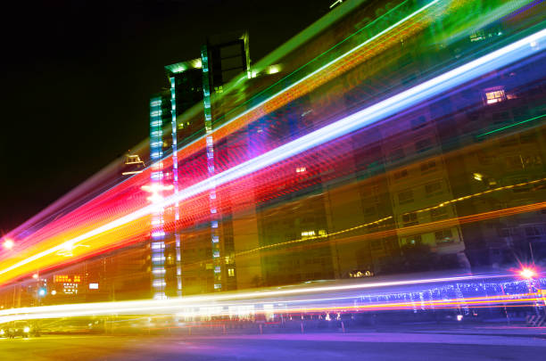 istock Night scene with cars light 160306567