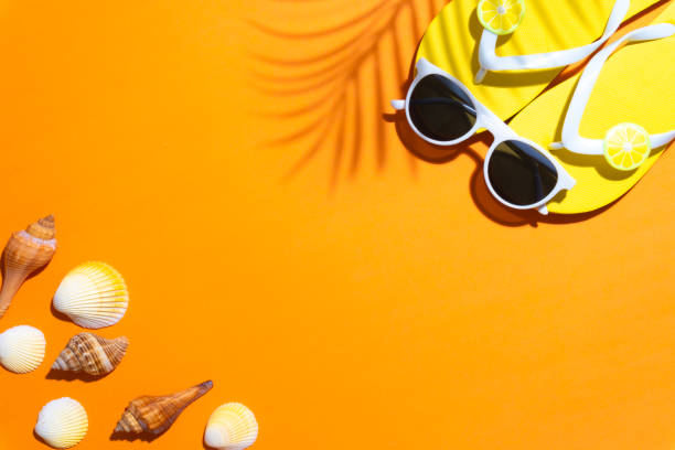 istock Summer vacation, beach, vibrant color, minimal background 1603066207