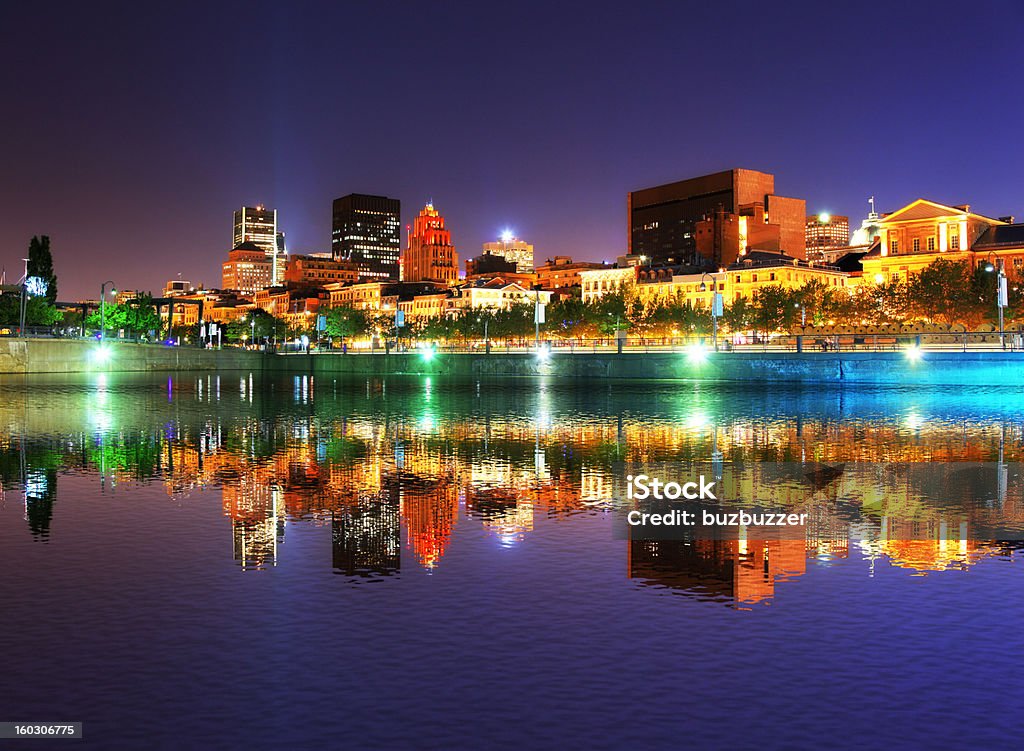 Old Montreal with Water Reflection  Architecture Stock Photo