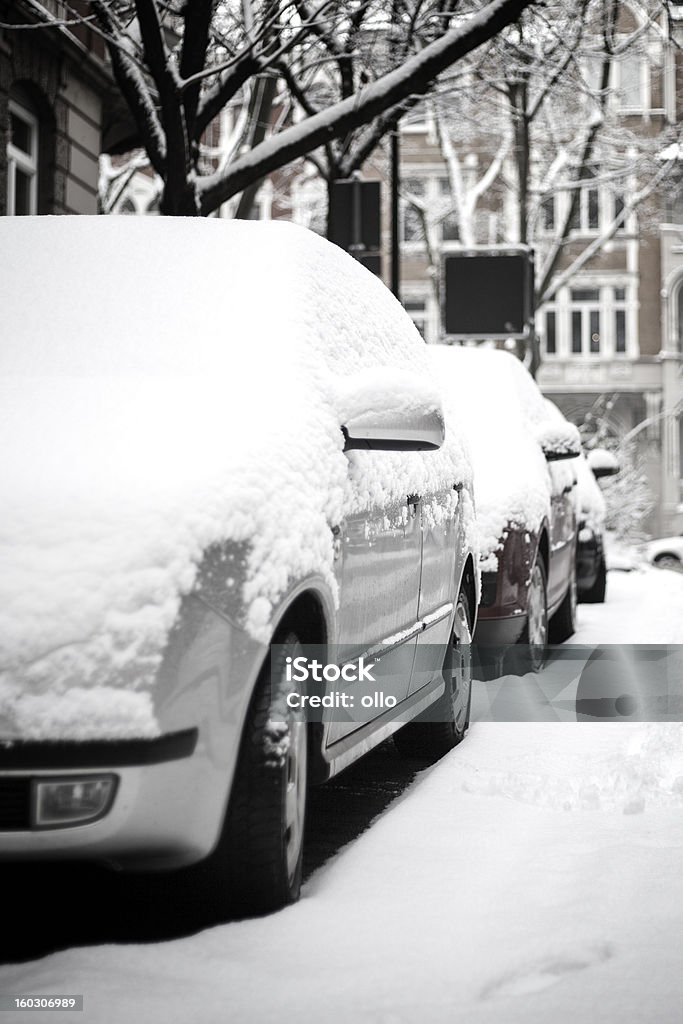 Neve coberta de carros - Royalty-free Alemanha Foto de stock