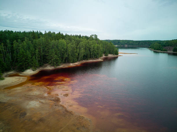 istock Leknica - colorful Geopark lakes, Poland. 1603077802