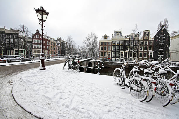 istock Snowy Amsterdam in the Netherlands 160310547