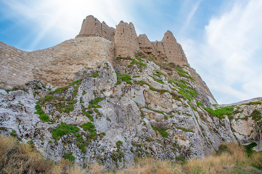 The Fortress of Van, also Van Kalesi, is a massive stone fortification built by the ancient kingdom of Urartu during the 9th to 7th centuries BC, and is the largest example of its kind. Van, Turkey