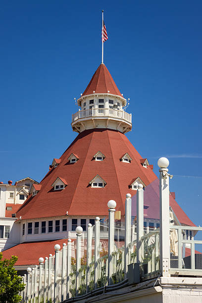 Roof of Coronado Hotel stock photo