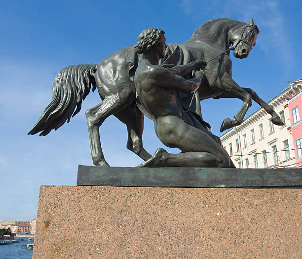 istock St. Petersburg, sculptures on Anichkov bridge 160311361