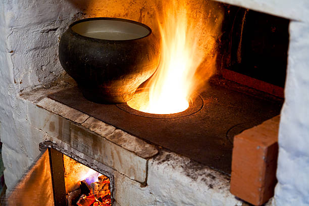 korean traditional kitchen / furnace / fireplace / stove