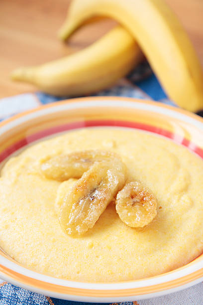 istock Milk porridge of maize grain with fried bananas 160311657