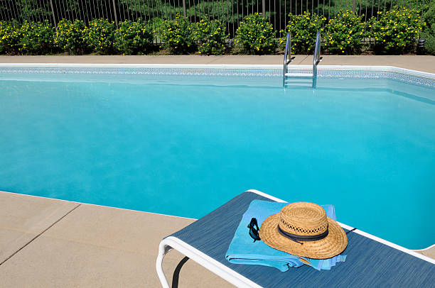 istock Lounge Chair by Swimming Pool 160312247