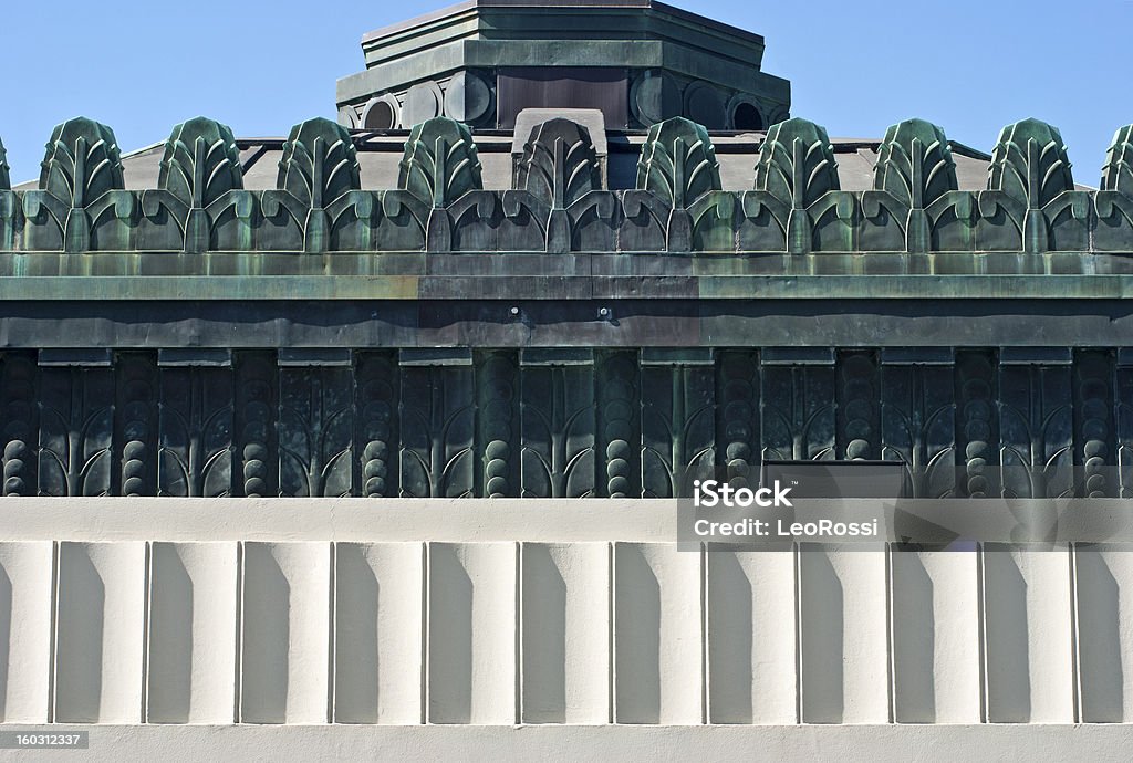 American Architecture / California: Griffith Park Observatory Los Angeles L.A. USA Los Angeles, USA - The copper frieze decoration atop Griffith Observatory in Griffith Park, Los Angeles, California, USA. Preliminary Design: Russell W. Porter. Architects: John C. Austin, Frederick M. Ashley. Year: 1935 Architecture Stock Photo