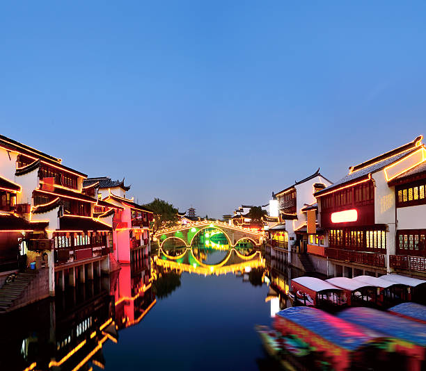 istock Chinese ancient town in night 160312405