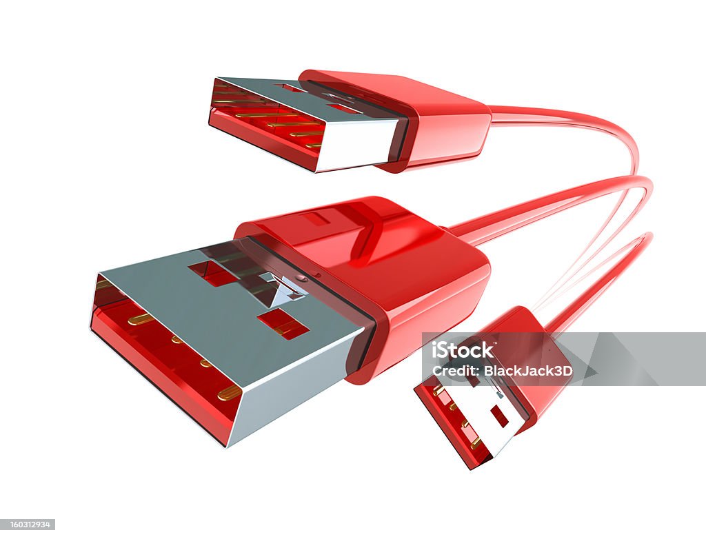 Conectores USB (cable - Foto de stock de Cable USB libre de derechos