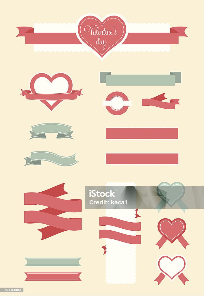 День Святого Валентина векторный элемент дизайна - Векторная графика Символ сердца роялти-фри
