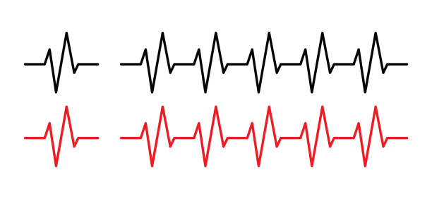 istock Heart rate icons vector. Pulse, heart rhythm, heartbeat line icon on white background. Vector illustration 1603151900