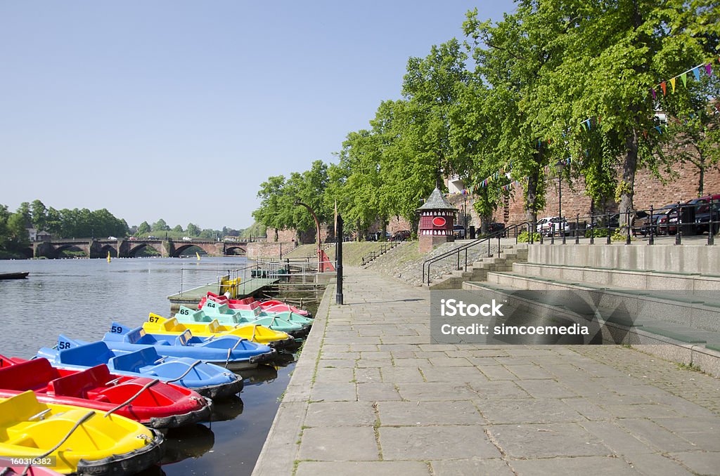 Rio Dee em Chester City - Foto de stock de Primavera - Estação do ano royalty-free