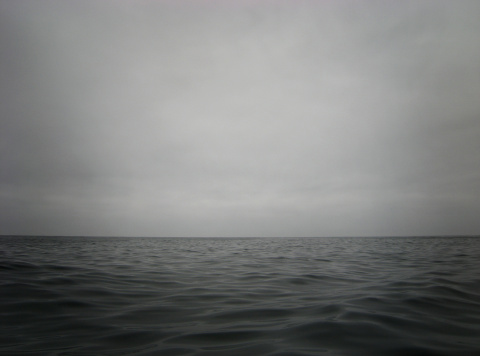 Ominous looking sea on an overcast day.