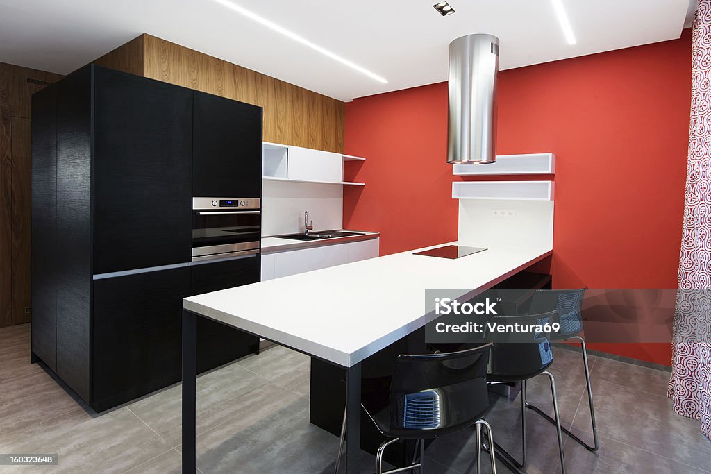 Modern kitchen interior Modern kitchen interior with built-in appliance Kitchen Stock Photo