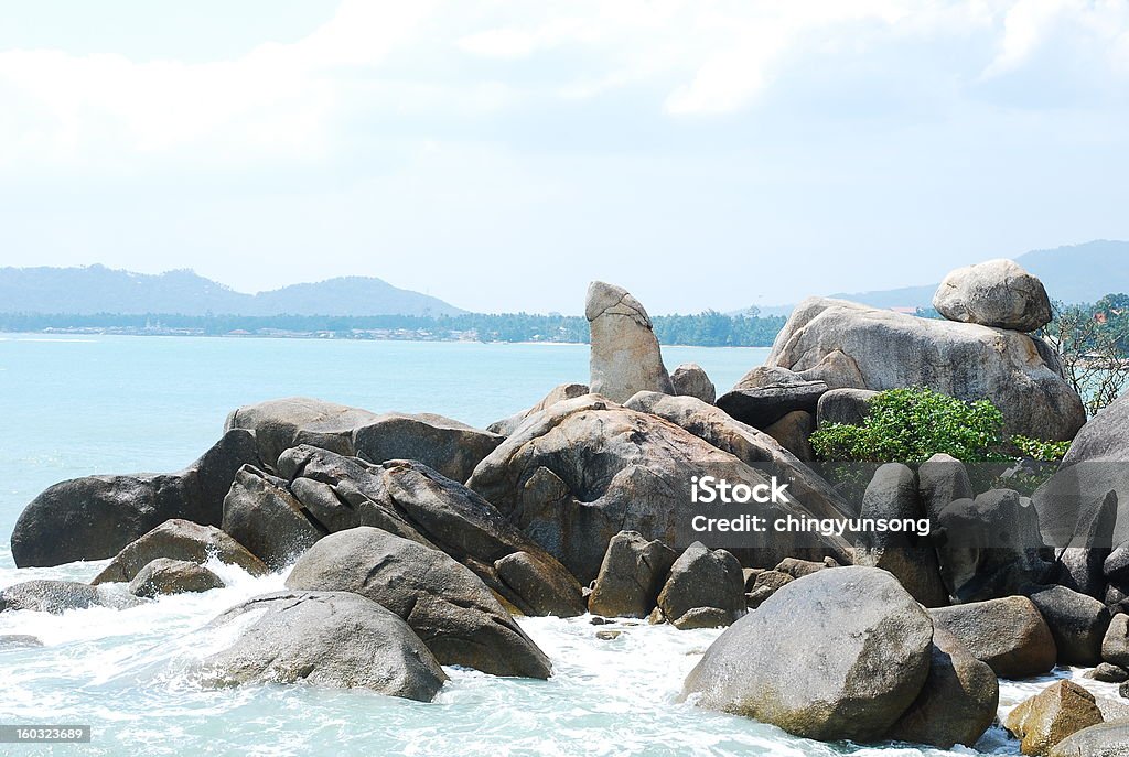 grangfather and grandmother rocks samui island thailand Hin Yai, Hin Tai (Grandmother and Grandfather Rock) is a famous landmark found at Samui Island, Thailand Rock - Object Stock Photo