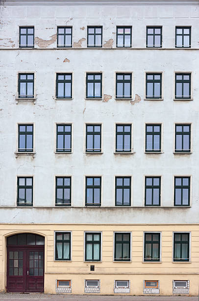 Facade of a run down house in Berlin