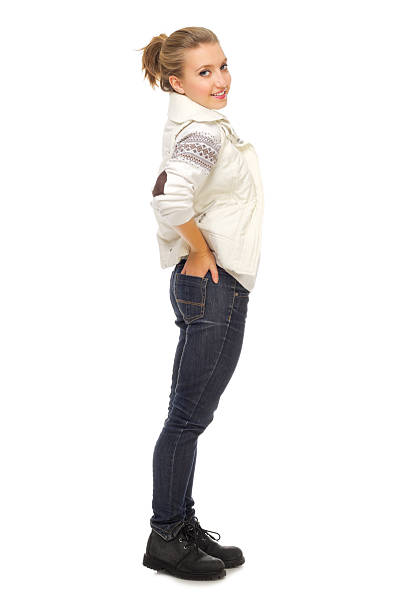 istock Young smiling girl in jeans 160324279
