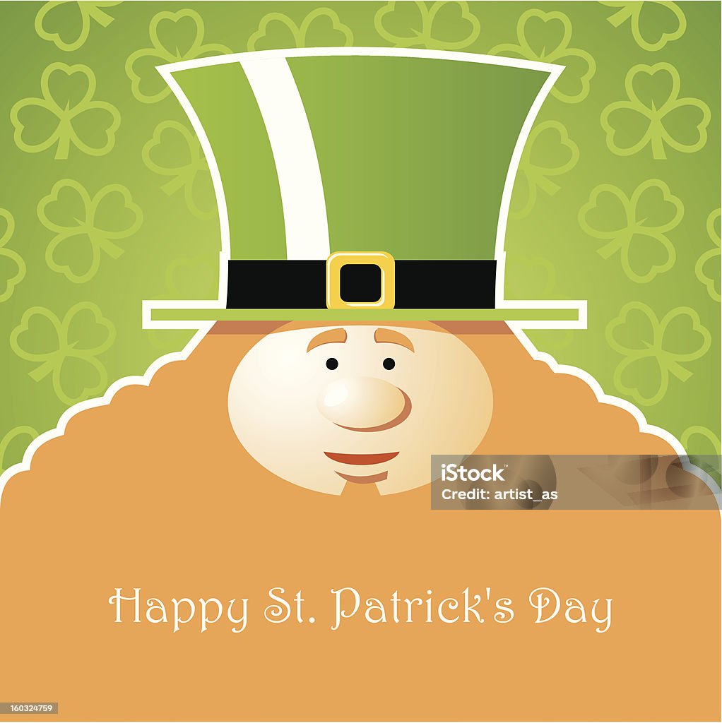 Karte St. Patrick's Day - Lizenzfrei Charakterkopf Vektorgrafik