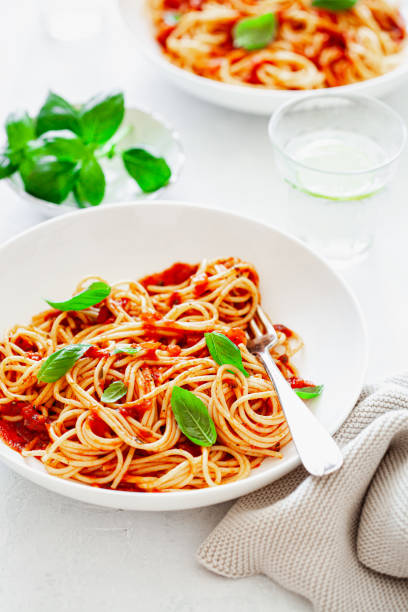 istock spaghetti with tomato sauce, traditional italian pasta 1603258354
