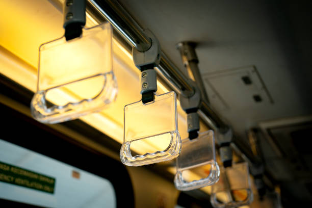 istock Close-up to Train handle in selected focus by public transportation that isolated from background 1603258829