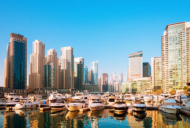 istock Golden Hour in Dubai Marina 160326594