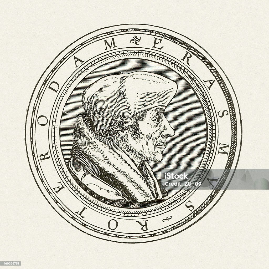 Desiderius Erasmus (1466-1536 - Lizenzfrei Desiderius Erasmus Stock-Illustration