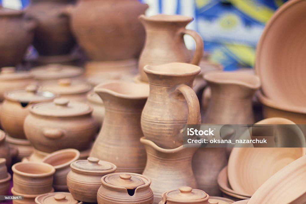 pottery pottery dishes Art Stock Photo