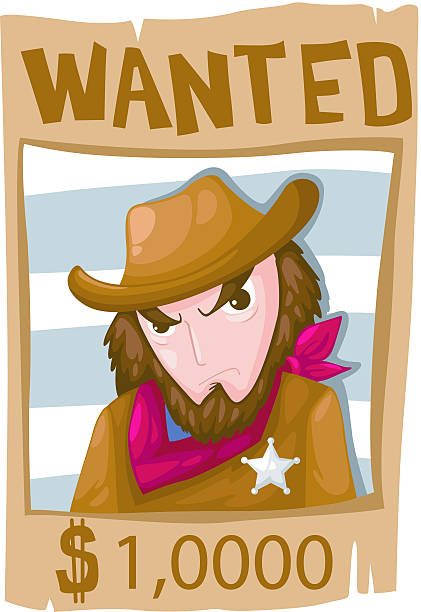 현상수배 포스터 - cowboy desire west poster stock illustrations