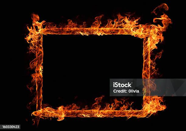 Fireframe Stockfoto und mehr Bilder von Rand - Rand, Feuer, Flamme