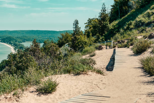 istock Boardwalk at Empire Bluff Overlook 1603304320